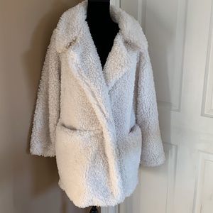 Naked Wardrobe Faux Sherpa Fur Jacket